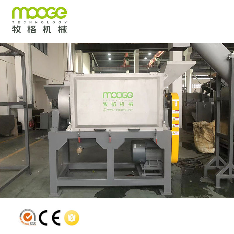 Rigid PP PE Crushing Drying Bottle Flakes Recycling Cleaning Line