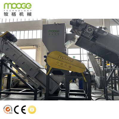 HDPE 딱딱한 병 분쇄 세척 라인 고품질 플래크와 마찰 및 뜨거운 세척