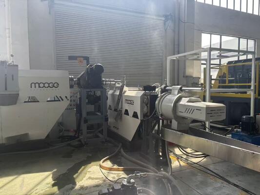 Double Stage Single Screw Extruder Machine Granulator PP PE LDPE LLDPE Plastic Film Pelletizing Line With Laser Filter
