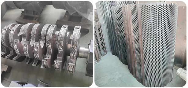 청소 세탁 Shredder 기계 폐기물 재활용 라인 7