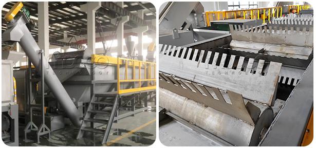 청소 세탁 Shredder 기계 폐기물 재활용 라인 13