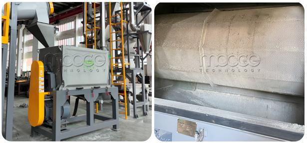 청소 세탁 Shredder 기계 폐기물 재활용 라인 16