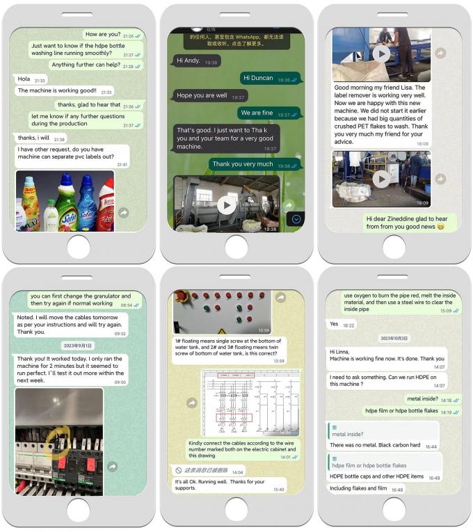고정 칼날 4 폐 플라스틱 병 분쇄기 온라인 재활용 지원 23