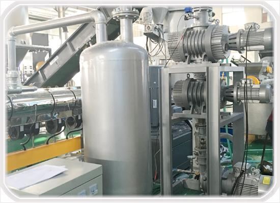 지속 가능한 제조를 위한 혁신적인 160kW 모터 동력 폐의류 폴리에스터 섬유 펠릿화 라인 4