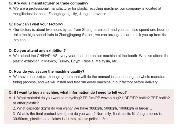 고정 칼날 4 폐 플라스틱 병 분쇄기 온라인 재활용 지원 25