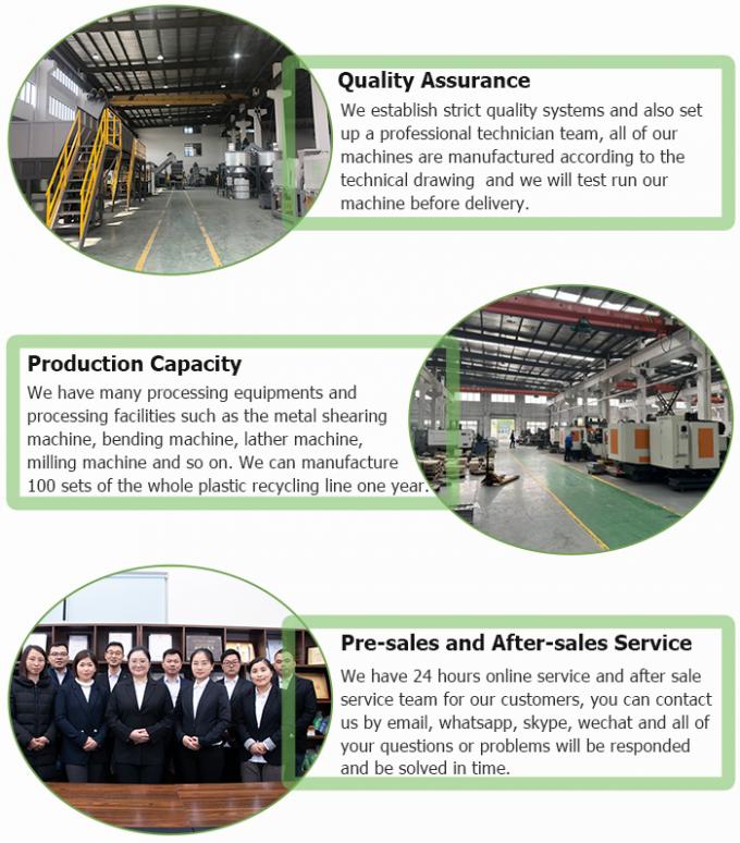 인버터 제어 2000kg/h PET 병 세척 재활용 라인 플라스틱 폐기물의 플라스틱 재활용 25